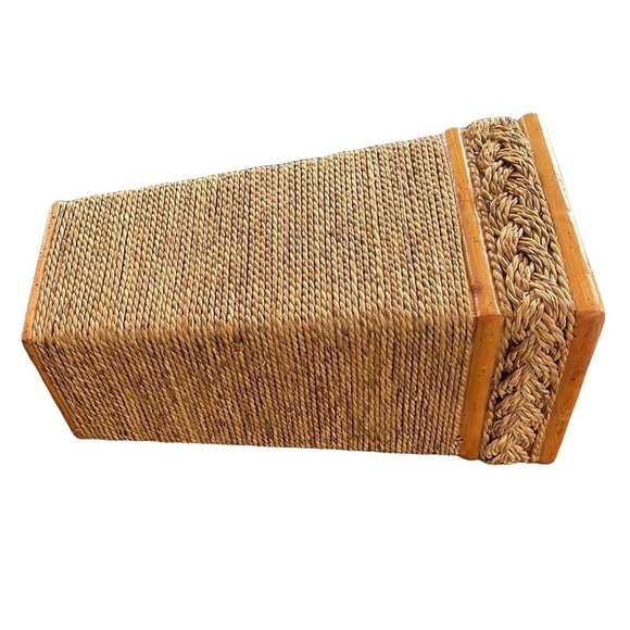 Large Rope Wrapped Wooden Vase - Picture 3 of 13